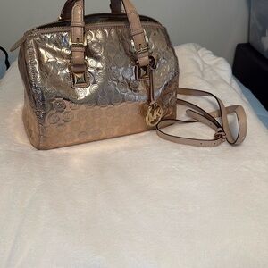Michael Kors Metallic Gold Satchel